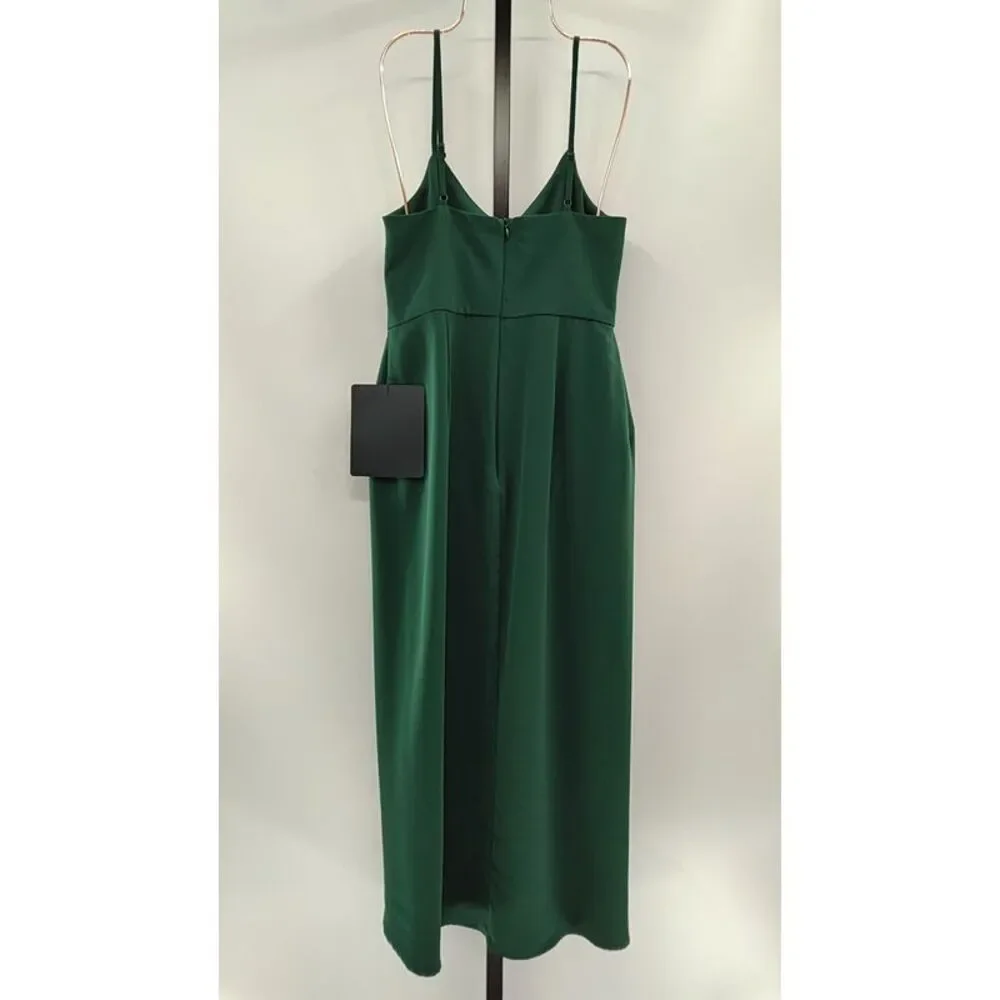 Lulu's Forest Green Spaghetti Strap Midi Dress - Picture 3 of 3